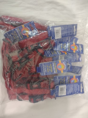 Lot 12 Hamilton Pet Dog Cat Collar Adjustable 5/8" 12" - 18" Small/Med Red NWT - Picture 3 of 3