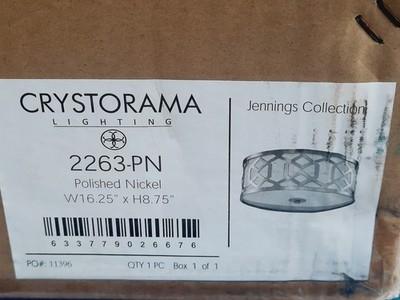 Crystorama Lighting Group 2263 Jennings 3 Light 16''W Flush Mount - Polish Nickel