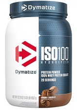 Dymatize ISO100, 100 Whey Protein Isolate, Gourmet Chocolate, 1.43 lbs