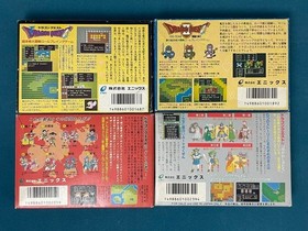 [Used] Excellent Lot 4 Famicom Dragon Quest 1 2 3 4 FC Japan w/Box Manual Reg