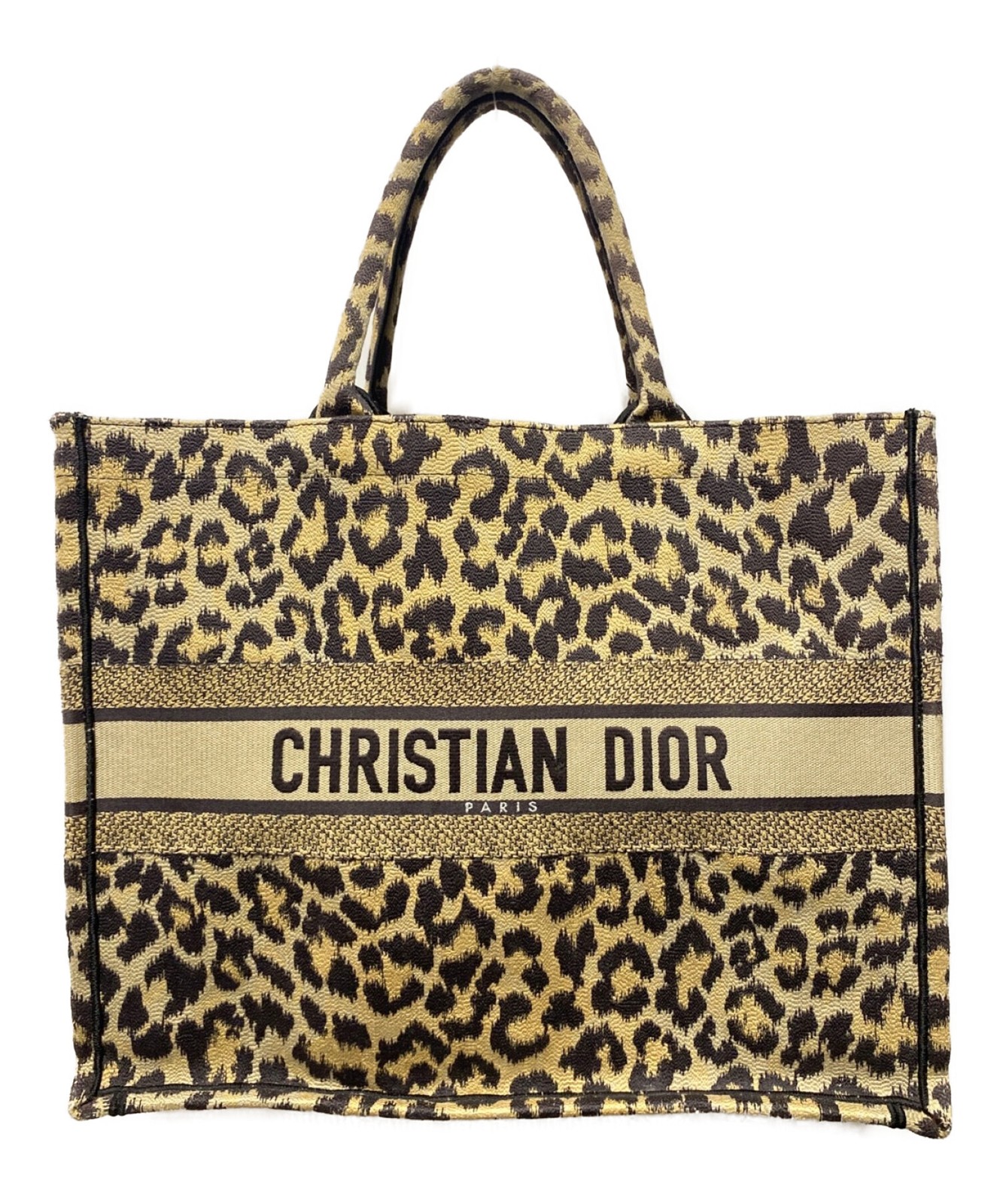 Christian Dior Large Book Tote Bag in Beige and Black