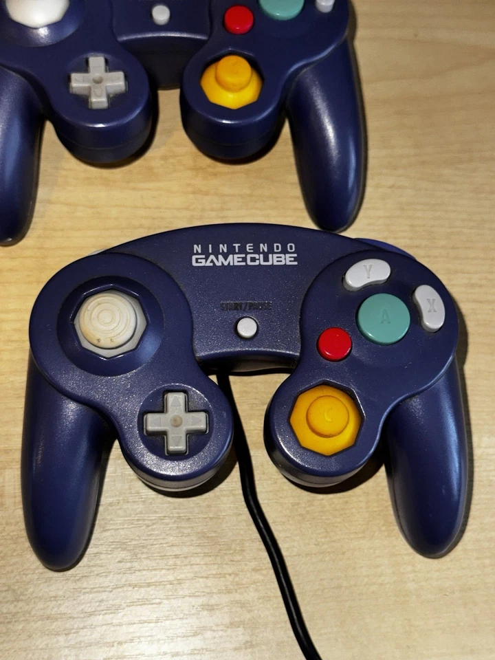 (Loose Stick) Official Nintendo Gamecube Controller Purple/Indigo Tested Works - Image 2 of 3