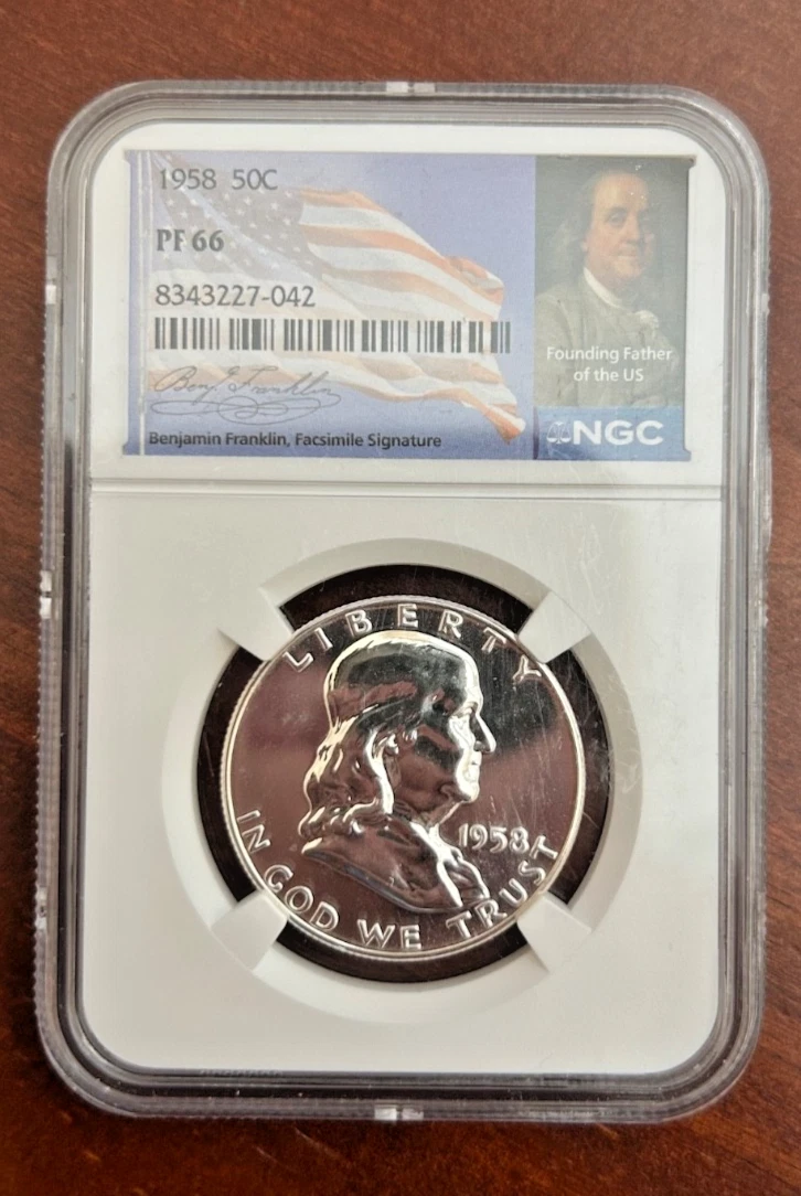 PR 66 Graded 1958 Franklin Half Dollars (1948-1963) for sale | eBay