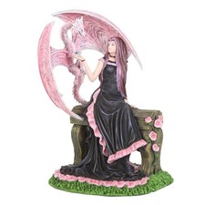 Elegant Dragon Figurine by Anne Stokes Pink Dragon protection & friendship 