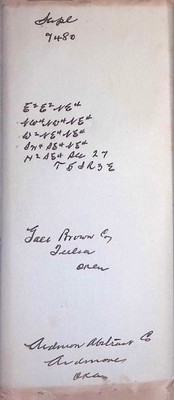 Abstract of Title OK Land Survey PLSS 1920s Face Brown Co Ardmore Tulsa Oil