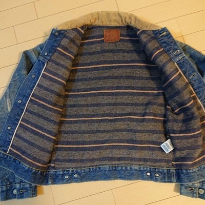 RRL Ralph Lauren 3rd Type Denim Blanket Jacket Native Lined M Men