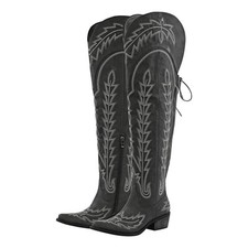 sexytag Cowgirl Boots Thigh High Wide Calf Em...