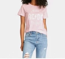 Women's AC/DC High Voltage Graphic T-Shirt (Size XXL Pink) BRAND NEW ACDC