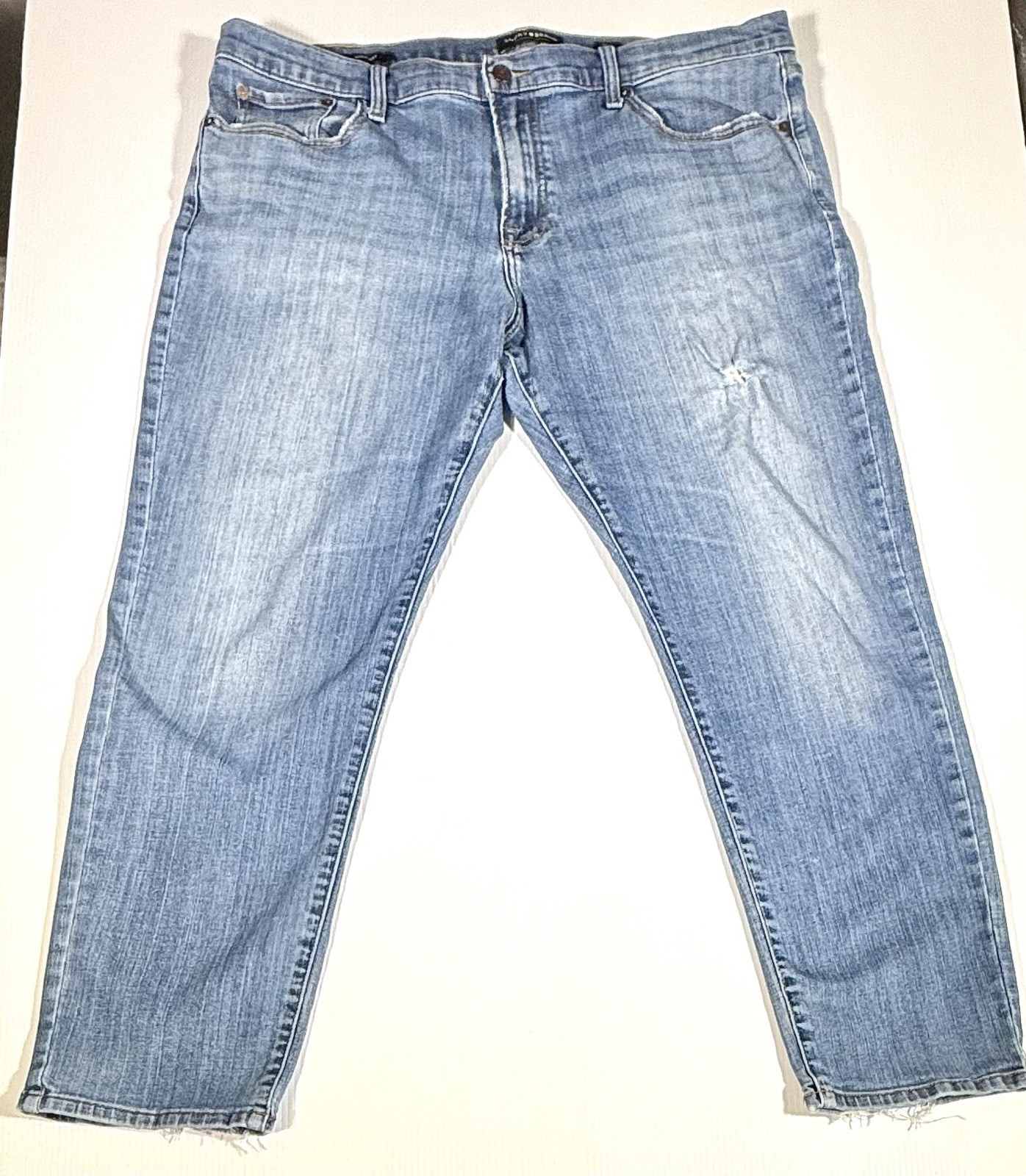 Mens 40x30 Blue 221 Straight Leg Dark Wash Stretch Denim