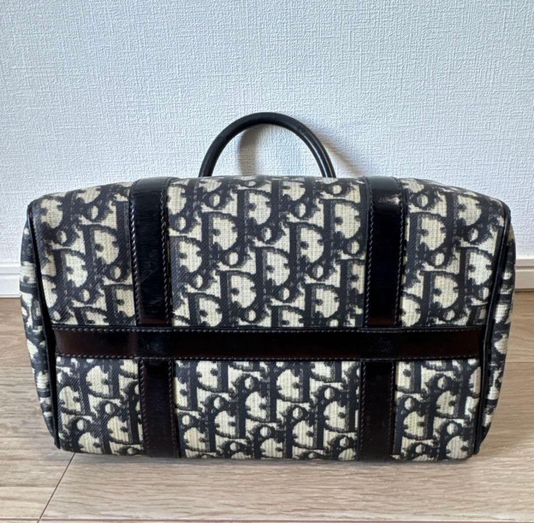 CHRISTIAN DIOR Canvas Leather Mini Boston Bag Black Oblique Hardware Vintage thumbnail 23