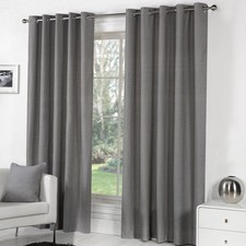 Fusion Sorbonne 100% Cotton Eyelet Lined Curtains