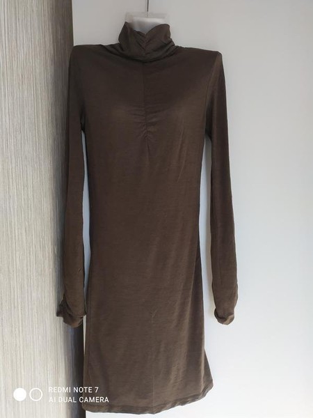 Women DKNY Dress Khaki Wool 36