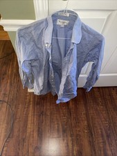 Vintage Burberry Mens Dress Shirt Blue