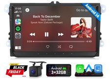 9" Android Auto 14 Car Sterwo Wireless CarPlay for VW Golf GTI MK6 2009-2013 SWC