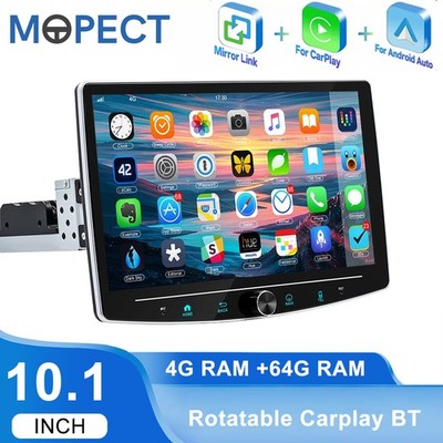 10.1'' Carplay Car Stereo Radio Single 1Din Rotatable Touch Screen Bluetooth MP5