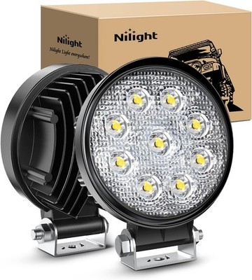 Led Light Bar 2PCS 4.5'' 27w 3000LM Round Spot Light Pod Off Road  Size: 2 pack