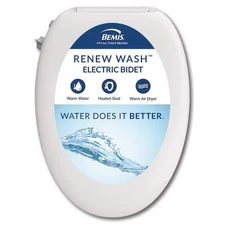 Bemis Renew Wash Electric Bidet Seat Warm Water,Warm Seat,Warm Dryer HD-6500EM