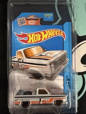 Hot Wheels White 83 Chevy Silverado 2015 Orange FRAM HW City 16/250