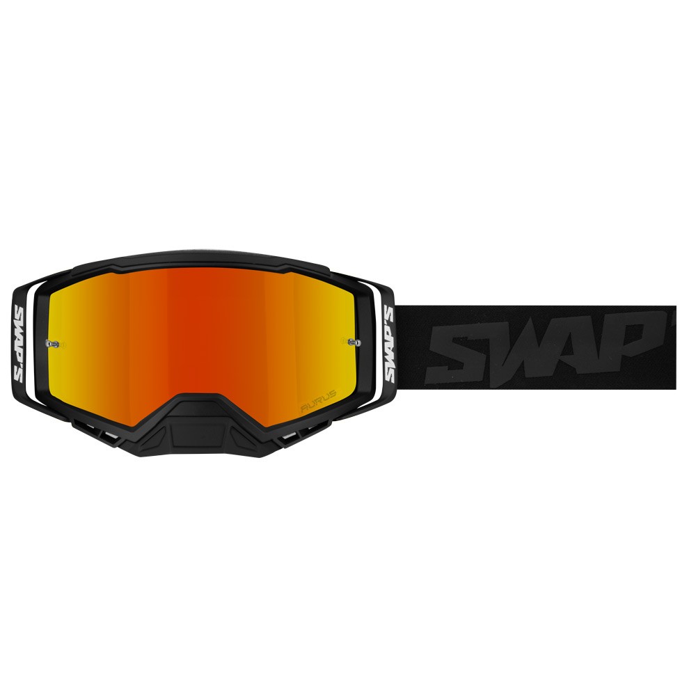 Goggles AURUS DEEP BLACK monture souple et finitions haut de gamme en noir