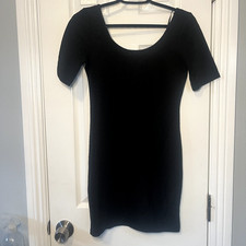 Forever 21 Women’s Black Zippered Long Sleeve Mini Dress Chic Women Size Small