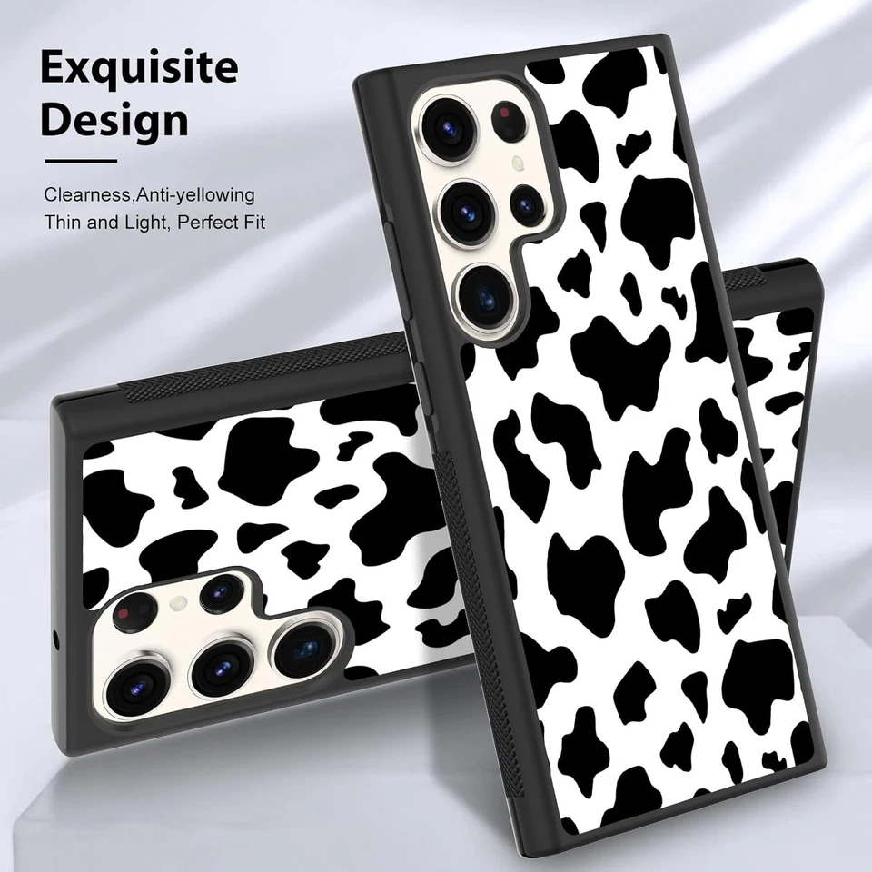 Funda KANGHAR para Samsung Galaxy S24 Ultra Estampado de Vaca Antideslizante Estética  Foto 4 de 4