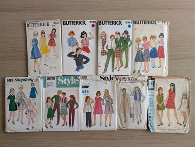 Konvolut Vintage Schnittmuster für Mädchen Butterick Simplicity Style McCall's 