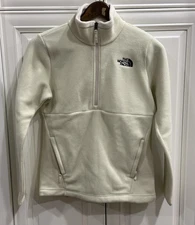The North Face Womens Size S/P Cream Fleece 1/2 Zip  Pullover Top