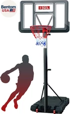 Portable Basketball Hoop, 5.6-10FT Adjustable Basketball Goal System, 44 Inch Ou