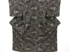 7250606: JAPANESE KIMONO / DORO OSHIMA TSUMUGI 5 maruki