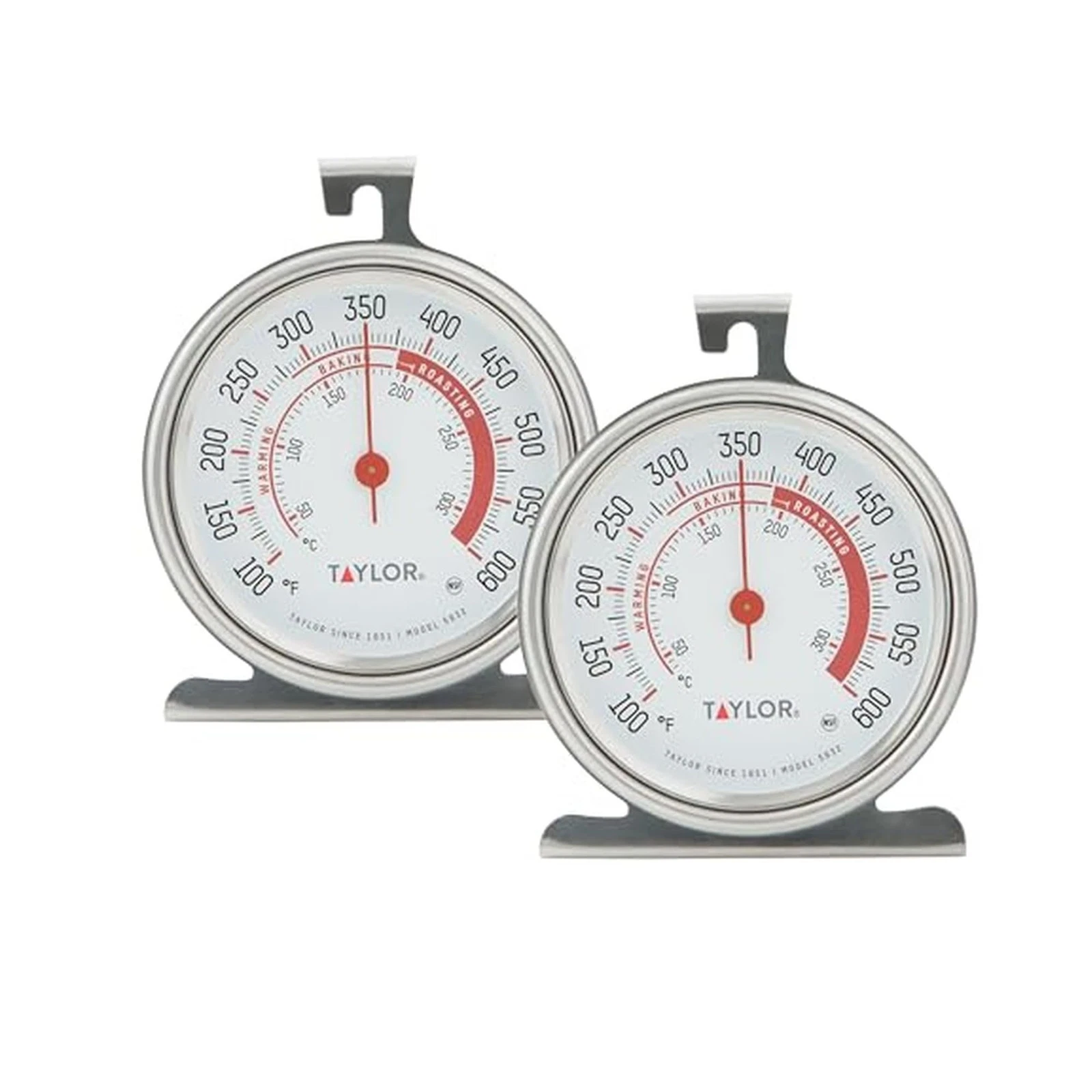 5932 Large Dial Oven Thermometer 2 Pack, 3.25 Inch Stainless Steel Kitchen Co...