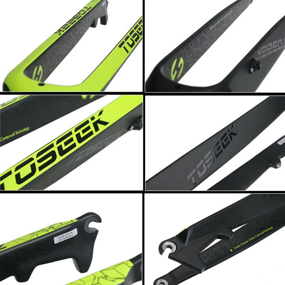 TOSEEK 1-1/8" Full Carbon Fiber MTB Bike Fork Disc Brake Rigid Forks 26/27.5/29" - Image 4 of 4