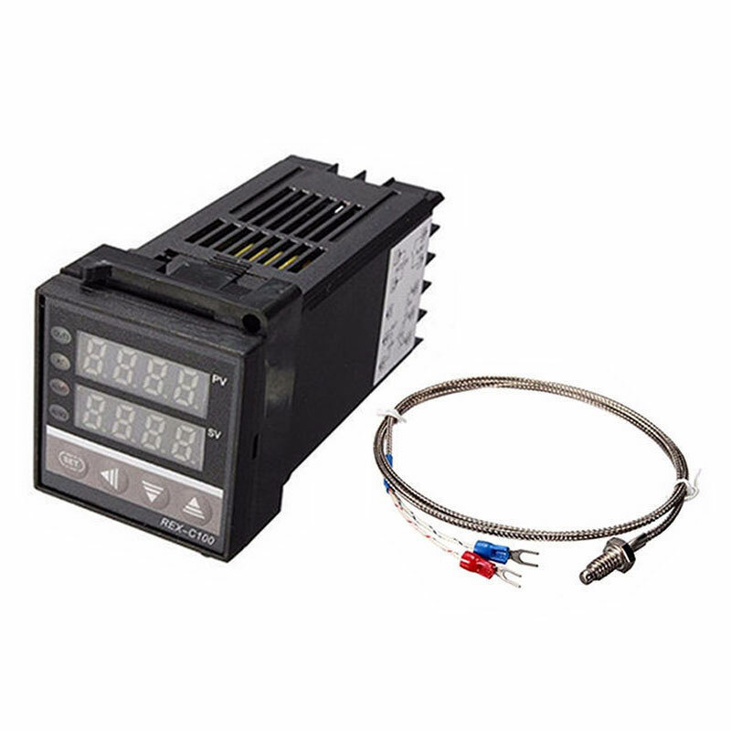 PID REX-C100 Temperature Controller SSR 40DA K Thermocouple Heat Sink DB6