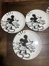 Set 3 Zak Designs Plates 10" Retro Mickey Mouse Melamine Dinner Child Disney