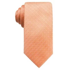 Ryan Seacrest Distinction Men's Gaffney Slim Geo Tie Orange One Size