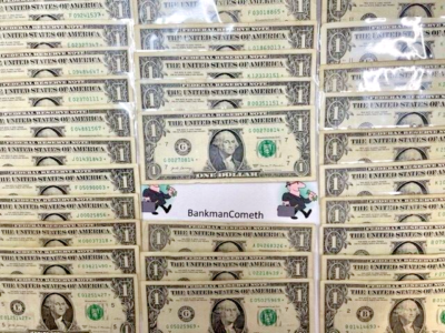 #ad FANTASTIC 5 FANCY SERIAL NUMBERS $1 STAR NOTES BUY FIVE AND GET ONE FREE $3.25