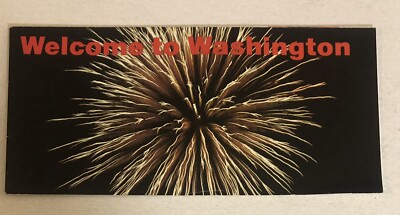 Welcome To Washington DC Travel Map Fold Out Brochure Booklet Ephemera M3