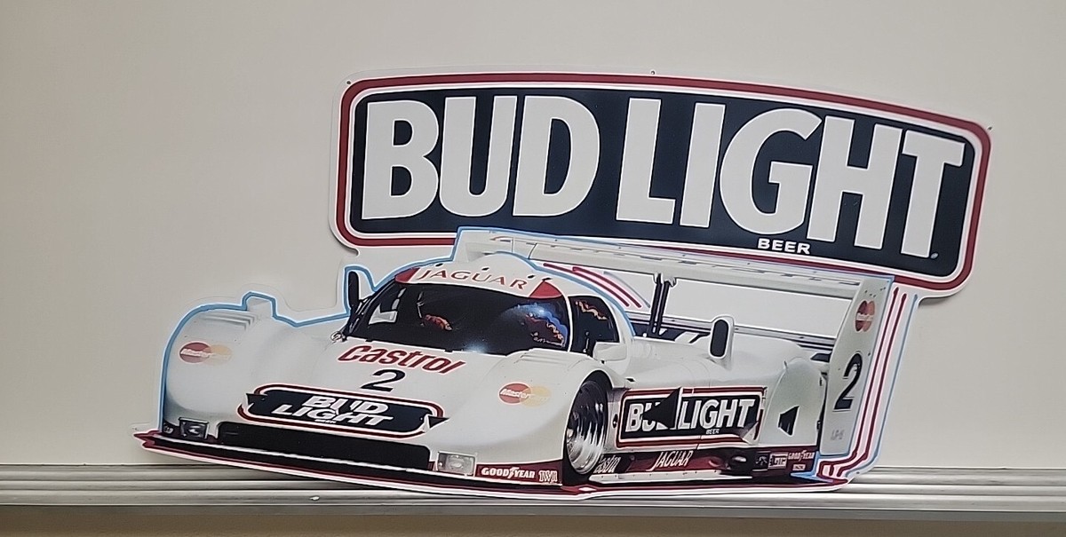 1991 Jaguar Bud Light Racing Car Team Davy Jones Poster OG 35x19