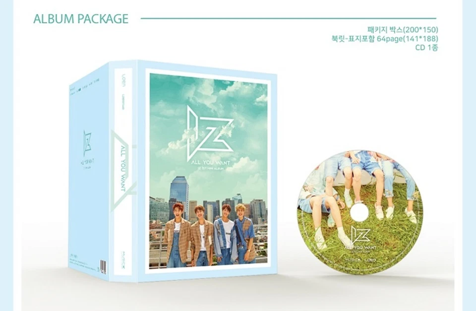 K-POP IZ 1st Mini Album - [ALL YOU WANT] CD+64p Photobook+2p Photocard+Sticker Foto 4 de 4