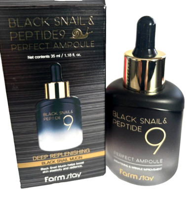 Free shipping Farm Stay Black Snail & Peptide 9 Perfect Ampoule help boost 35ml