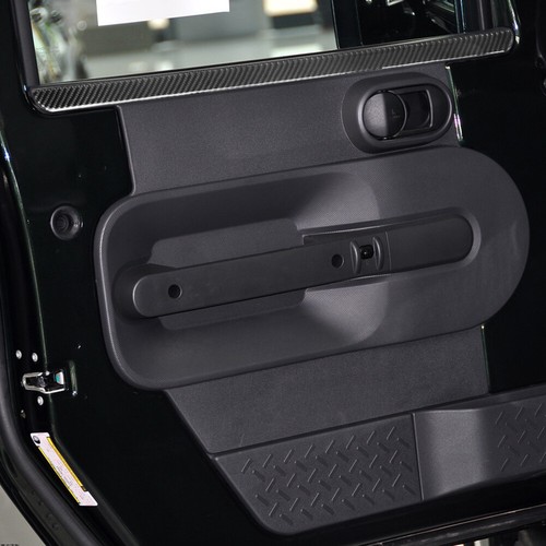 Cubierta decorativa para panel de puerta de fibra de carbono 4 piezas para Jeep Wrangler 2007-2010 - Imagen 11 de 18