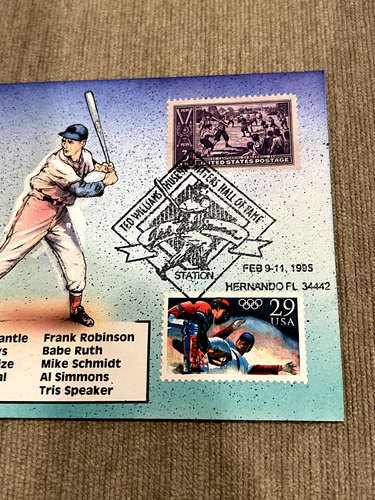 Ted Williams 1995 HOF Induction Hitters Hall of Fame Inaugural Induction Cover - Picture 4 of 6