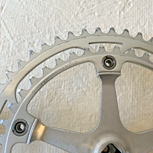 CAMPAGNOLO SUPER RECORD CRANKSET DOUBLE 42-52 TOOTH 170 MM ARMS CAMPAGNOLO CAPS - Picture 10 of 12