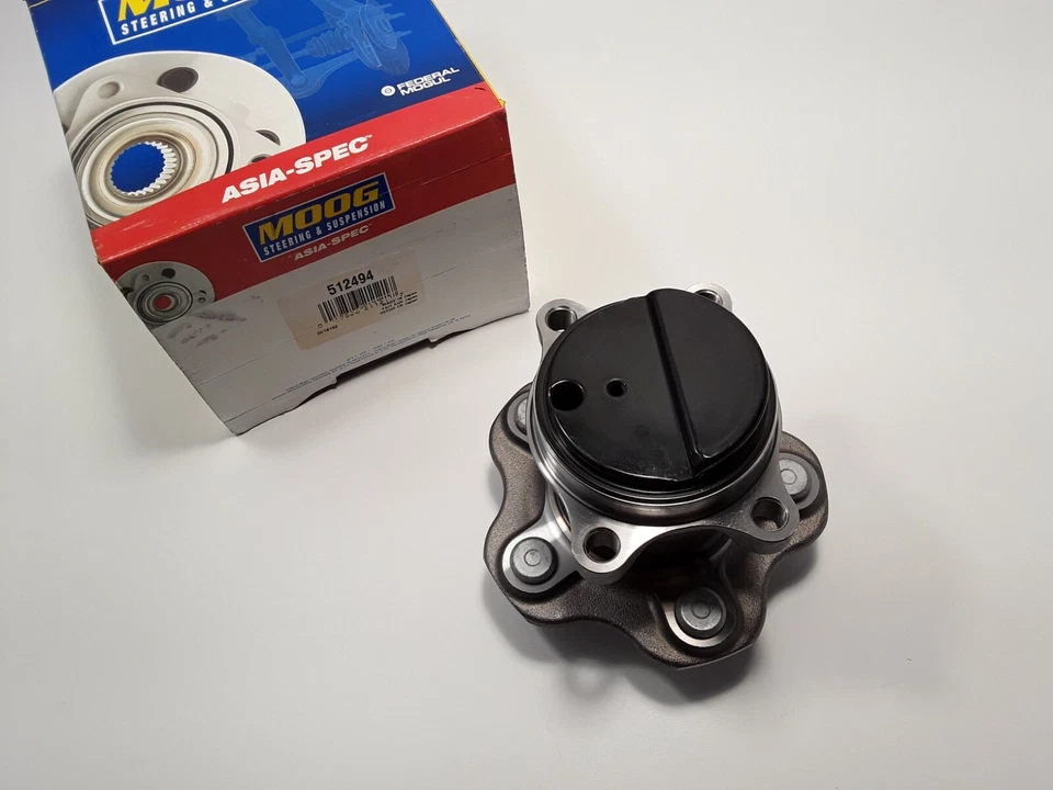 Cojinete de rueda y buje trasero Moog 512494 para Nissan Juke 2011-2017 tracción delantera hoja 11,12 Foto 2 de 4