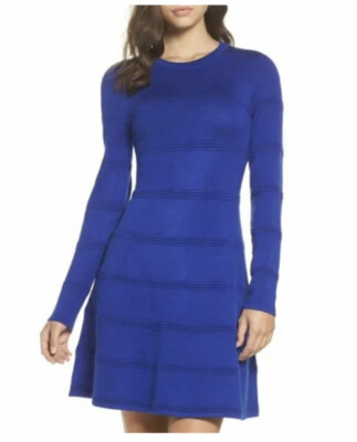cobalt blue sweater dress Alaia Royal Blue Sweater Dress