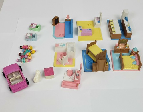 Vintage Galoob Figures Lot My Pretty Dollhouse Car Bedroom - Picture 3 of 8