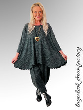 Myo Tunique Longue Douillet Pull Vert 2 Tailles 42 44 46 48 50 52 54