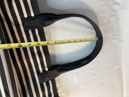 Kate Spade New York Black White Striped Tote Bag - Picture 8 of 9