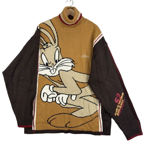 Studio by Southpole Bugs Bunny Herren Rollkragen Pullover Gr. XXL Langarm Y2K