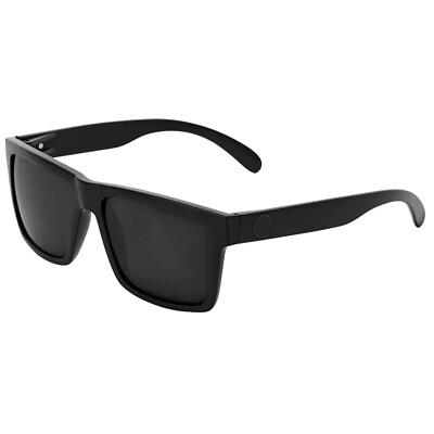 Men's Polarized Square Sunglasses Matte Black Frame Dark Smoke Lens Z80 NEW