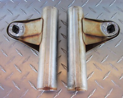 Original KAWASAKI Chrome Headlight Brackets Fork Covers Z1 KZ 900
